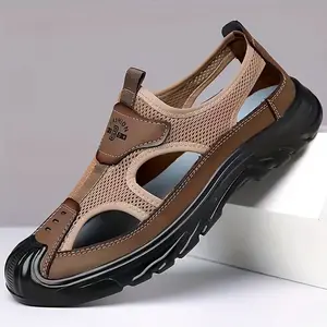 Men'S New Summer Breathable Mesh Slip-On Shoes, Perfect for Driving, Outdoor Activities, And The Beach.