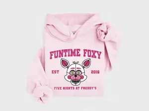 Funtime Foxy Est 2014 Hoodie, Five Nights at Freddy's Shirt, Villain Five Nights at Freddys Vintage Halloween 2025 Shirt, Horror Nights, Retro Horror Nights