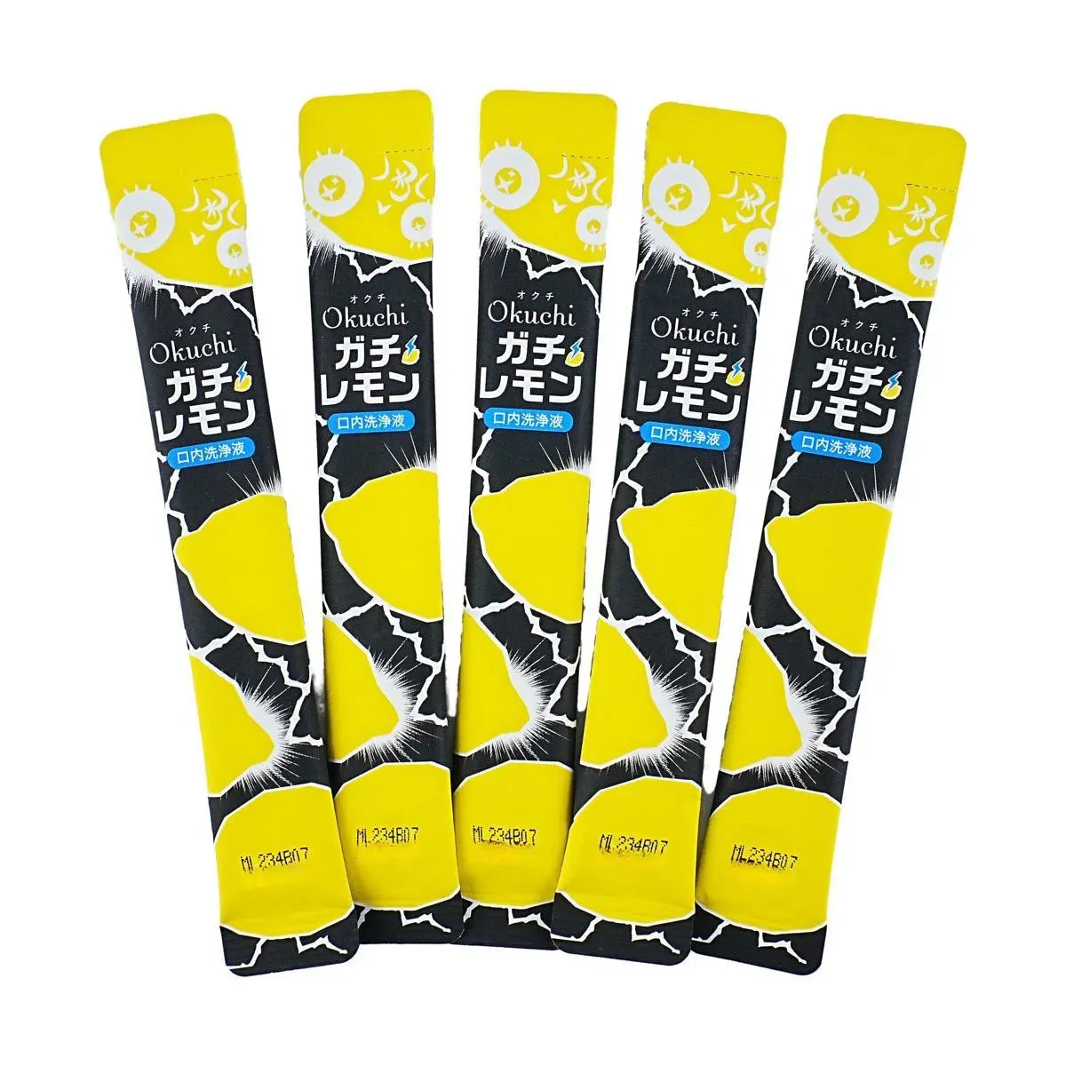 Okuchi Travel Packaging Mouth Wash, Strong Lemon, 5pcs, Limited