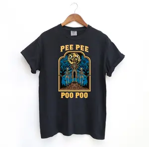 Unhinged Pee Pee Poo Comfort Colors Shirt - Funny Skeleton Skull Tshirt, Meme Comfort Colors Graphic Tee, Tuff Shirts