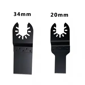 Oscillating Saw Blades 2PCS Titanium – Universal Multitool Blades Quick Release for Wood Plastic Metal, Heavy Duty Cutting Kit
