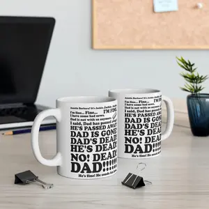 Roseanne Jackie Dad's Mug, Jackie Fan Tv show Ceramic Mug 11oz  Gift For Coworker Friends,Durable Ceramic Drinkware,Passive Aggressive Coffee Cup for Coworkers,Unique Birthday Gift for Her