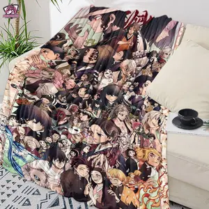 Anime Demon Slayer Soft Blanket Home Couch Car Travel Christmas Valentine Birthday Custom Gift 251028, Pattern, Lightweight