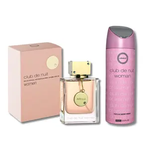 Armaf Club De Nuit Women EDP 3.6FL.OZ & Perfumes Body Spray Deo 6.8FL.OZ Arabian Fragrance Set Aromatic Woody Fragrance