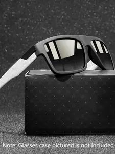 Unisex Sport Sunglasses, Fashionable Retro Square Pattern, Outdoor Fishing Cycling Hiking Climbing Camping Running Driving Glasses