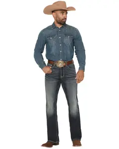 Cody James Men's Cayanne Wash Duke Relaxed Bootcut Stretch Denim Jeans - Cjfa25j09-Dkw