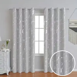 Elegant Marble Pattern Curtains, Window Curtain, Home Decoration Curtain, Modern Classic European Style, 100% Polyester Fiber, Light Blocking Partition Fabric, Easy