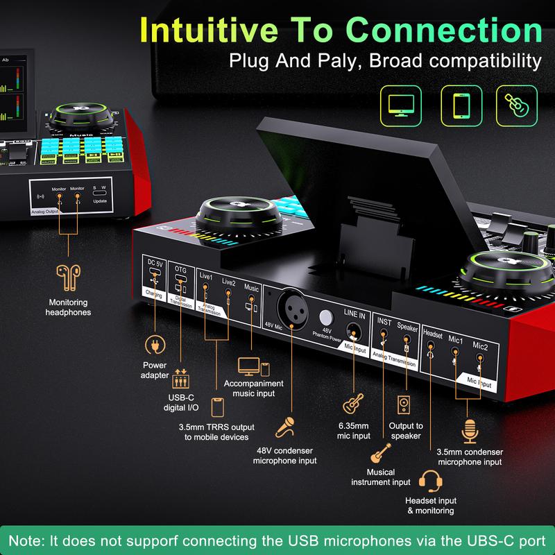 【Live Exclusive】 Tenlamp G10-P15 Mixing Sound Card Kit, customizable sound effects, two-level noise reduction, equipped with a condenser microphone, suitable for livestreaming, gaming, singing, podcasting, and more. #TikTokBlackFriday