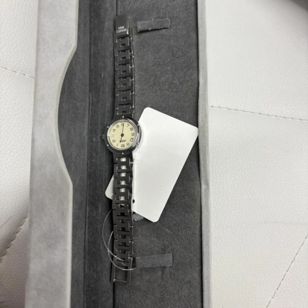 Pre-owned HERMÈS As Shown Shoulder Bags Clipper Quartz Stainless Steel Ladies Watch 15cm 14087