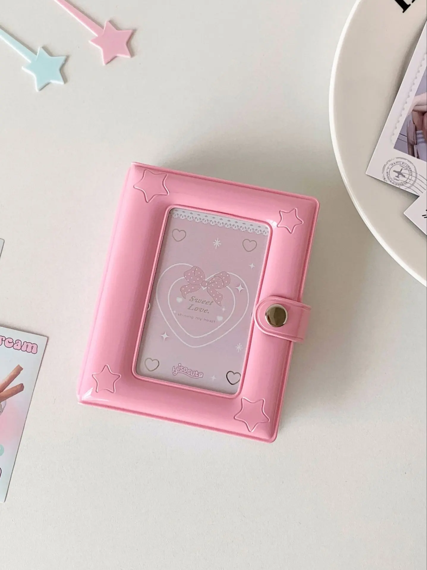 Minimalist High-Profile Mini One-Grid Storage Album, Three-Inch Polaroid Photo Album, Fan Card Holder, Hanging Accessory, Photo Album Book, Photocard Album, Picture Album