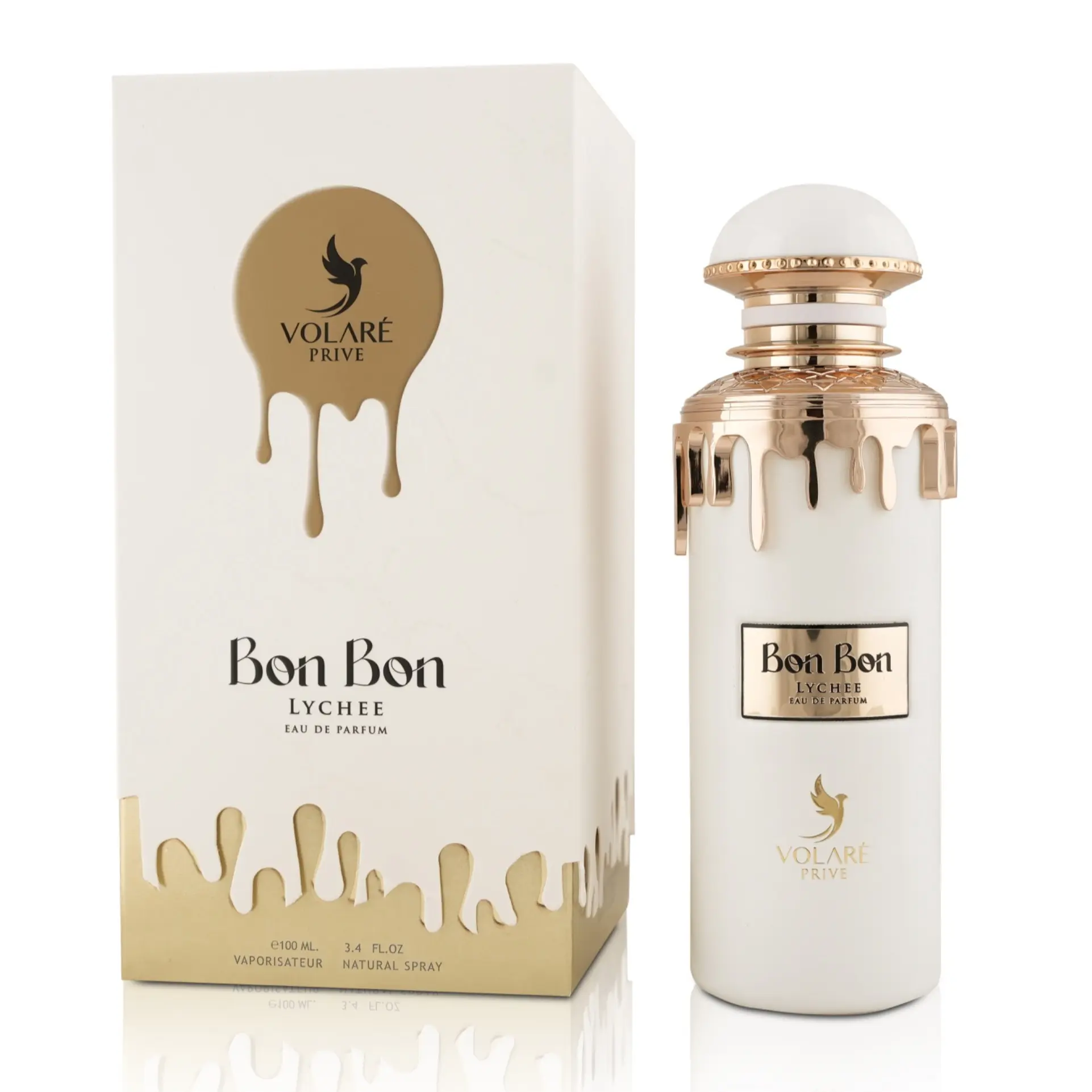 Volare Prive Bon Bon Lychee Alcohol-Based Eau De Parfum, Unisex Wear Fragrance, 100 ML, Fruity-Sweet & Fresh, Citrus Floral & Floral Notes