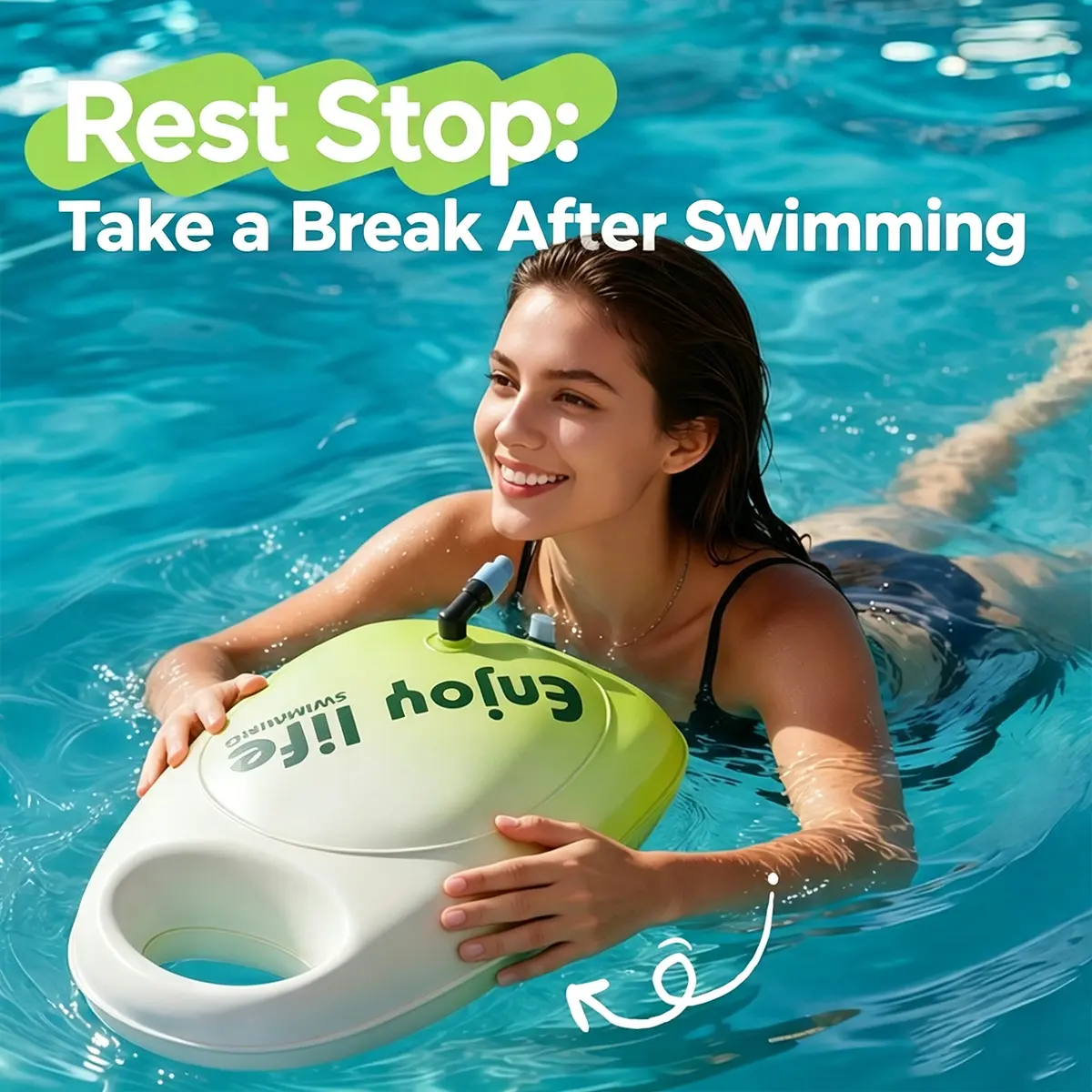 Pool Float for Adults with Swim Aid Buoyancy Support, Lightweight Beach Buoy for Water Safety, Portable Kayak Assist Float for Beginners,Swimming Safety Buoy, Durable Inflatable Pool Float,Lake and Ocean Leisure Accessory for Vacation and Travel
