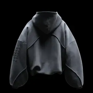 New Fashion Trend Sewing Hoodie Men's Street Retro Casual Loose Sweatshirt Thickened High Quality Fabric Design Novel Hoodie Rotating Pattern Top Long Sleeve Extra Large Loose Men's Street Hoodie