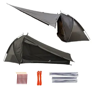 Onewind Solo Skyshade Ultralight Trekking Pole Tent 1P - 3-Season 3000/5K WP Bivy Sack Tent for Backpacking & Camping | 2.7lbs Budget 4-Season Shelter