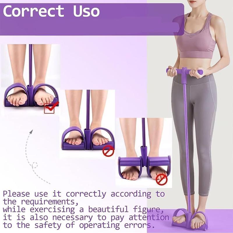 2026 Latest 8-Tube Pedal Resistance Device, Detachable and Adjustable Pedal Resistance Device, Elementalt Pedal Puller, Full-Body Workout for Home Gym, Tones Arms Abs Waist, Unisex leg stretch rope exercise total body training resistance bands tensioner