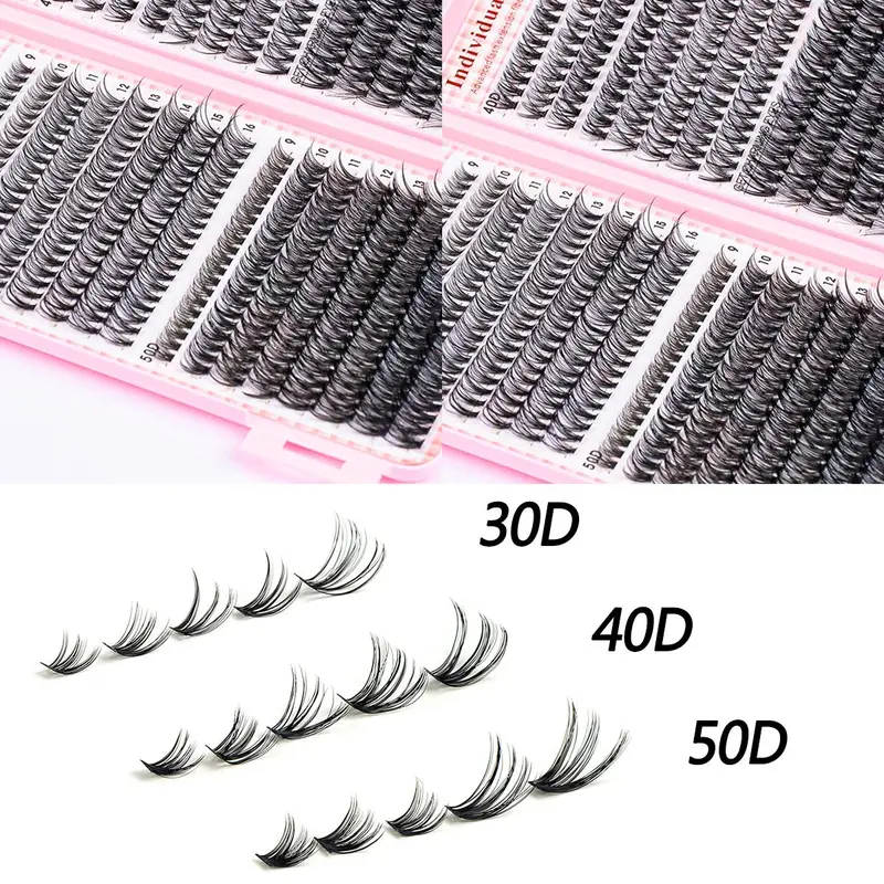 Natural Look Eyelash Extensions Set with False Lashes, Tweezers, Glue, Remover and Fixer, Professional Accessories for Women's Summer Makeup 3