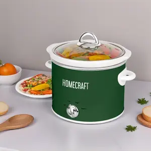 Homecraft 4 Qt Round Slow Cooker - Hunter Green