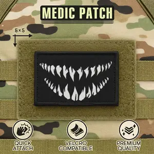 Tactical Medical Patch 3.15x1.97 Inches, Velcro Compatible, Quick Installation, Ideal for Backpacks and Vests, Tactical Enthusiasts