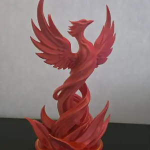 Phoenix Statue 3D Printed Mythical Fire Bird Sculpture | Rising Phoenix Decor | Rebirth Symbol Gift
