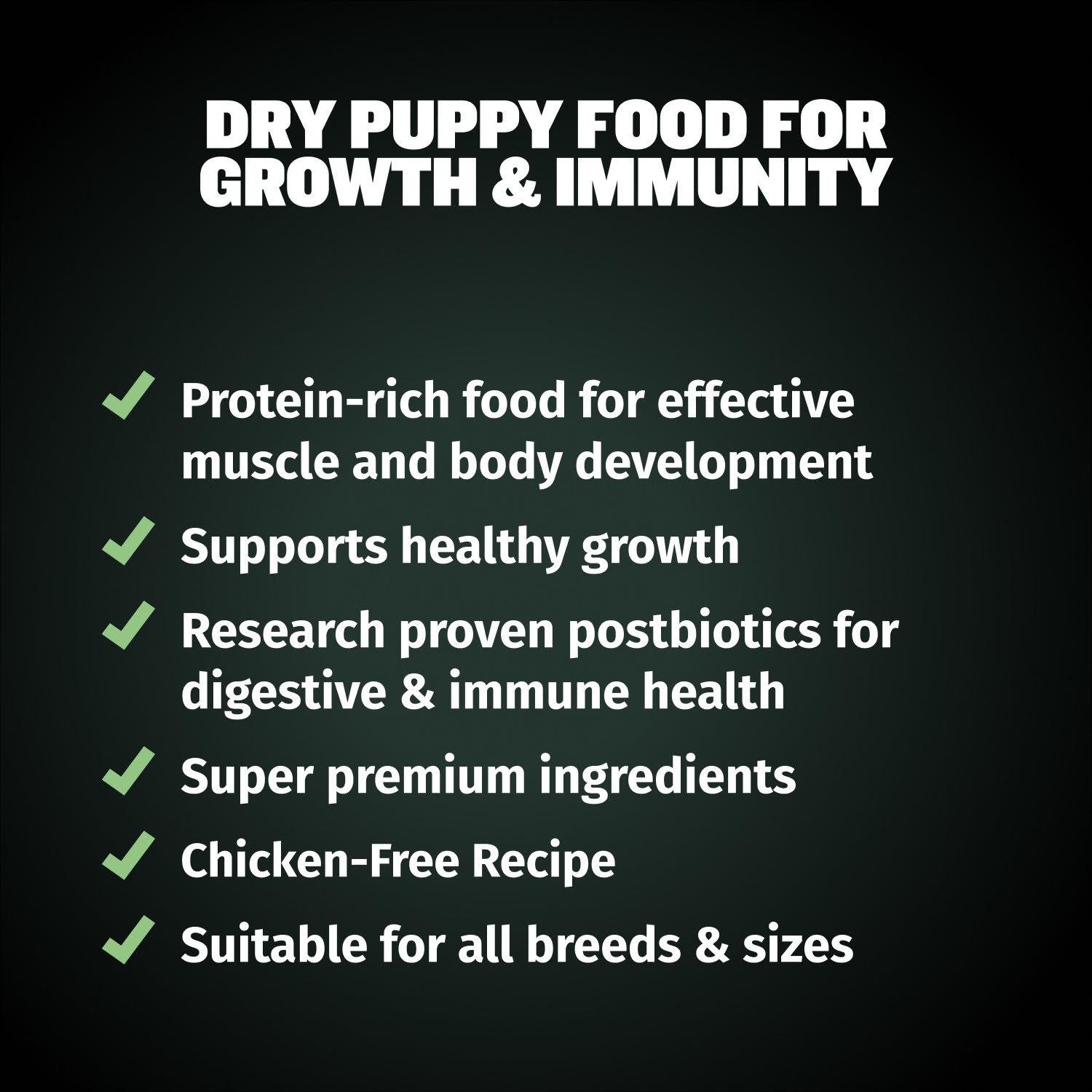 Bully Max 24/14 High Protein & Growth Puppy Food (5 lbs.) - 419 Calories Per Cup with TruMune for Immune Health and Development, For All Breeds of Dogs