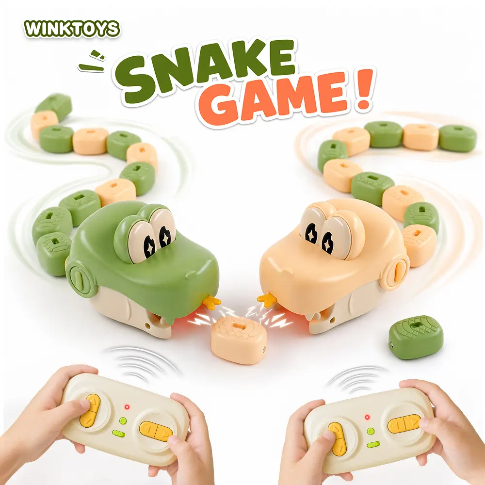 Snake Game, Winktoys Remote Control Toy, 2-Player Game, with music and LED Lights, Animal Robot Toy, Electric Racing Game,  Fun Indoor Toy, Gift Idea, Party Toy, Cool Gifts, Family Fun, Christmas Gift