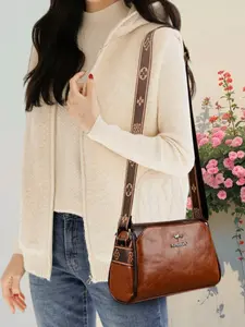 Large Capacity Handbag,PU Leather Handbags Trendy Purse,Crossbody Bags For Women Shoulder with Adjustable Wide  Strap