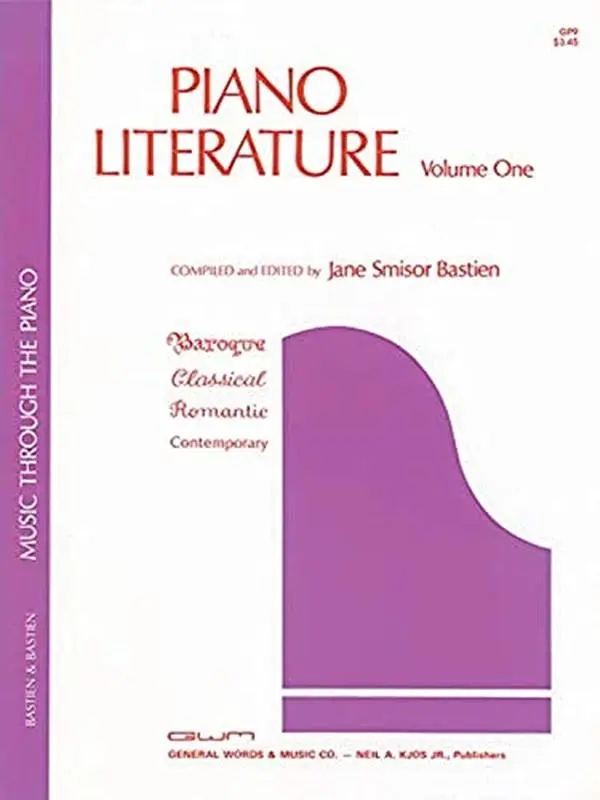 Used Soft Cover Book - Piano Literature: Music Through the Piano Sheet Music by Jane Smisor Bastien (Includes Mozart, Kabalevsky Sonatina, G Minor Works) - English, Waltz