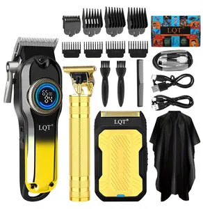 LQT Professional Hair Clippers & Trimmer Set with LED Digital Display, Cordless Rechargeable