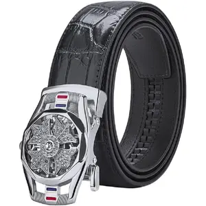 Mens Ratchet Leather Belt Designer Belts for Men,Trend Fashion,Western Belts for Jeans with Gift Box