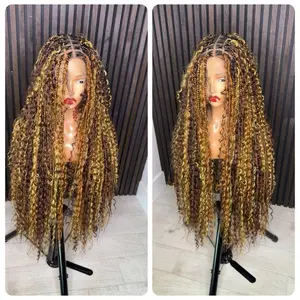 Multi Color Boho Braids - Unique Hair Style Featuring Colorful Braiding Design Bohemian Braided Wig