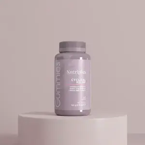 Nutriplus Cyclical Relief Gummies - 60 Count with Dandelion Dong Quai & Chaste Tree Extracts 165g Natural Daily Comfort