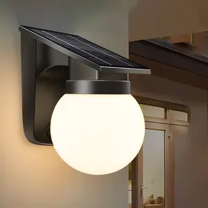 Solar Wall Lights for Outdoor Use Adjustable Brightness & Color IP65 Waterproof Solar Powered Garden Lights for Patio Gate Door