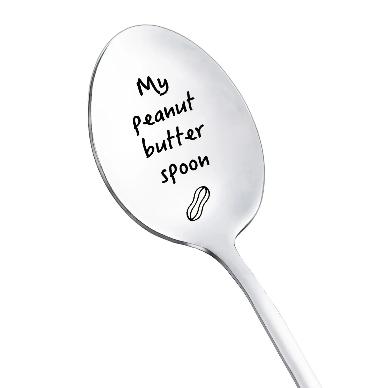 Stainless Steel Peanut Butter Spoon, Durable Coffee Spoon, Ideal Birthday and Holiday Gift for Family Coffee Shop, Restaurant, Kitchenware Cutlery, Spoons Stainless Steel