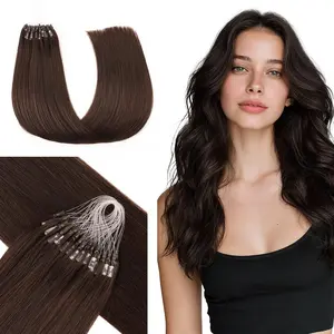 Hotbanana Human Hair Microlink Micro Loop Extensions Natural Straight Invisibead Micro Ring 50G 14–24 Inch Hair Extension