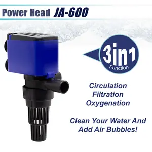 Aqua Dream JA-600 Power Head 3-in-1 Function Pump for Aquariums & Hydroponics with Power Filter Aeration Tube & Venturi Connector