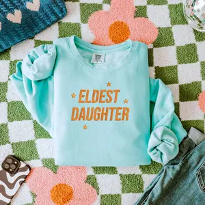 Eldest Daughter Embroidered Sweatshirt, Embroidered Sweatshirt