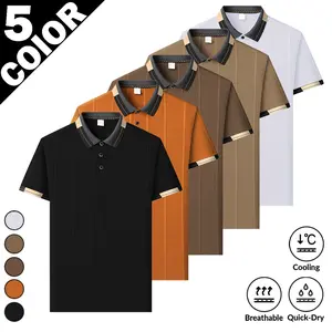 Men's Quick Dry Polo Shirt, Breathable Cooling Short Sleeve Top, Casual Business Golf Shirt for Summer Daily & Outdoor Wear