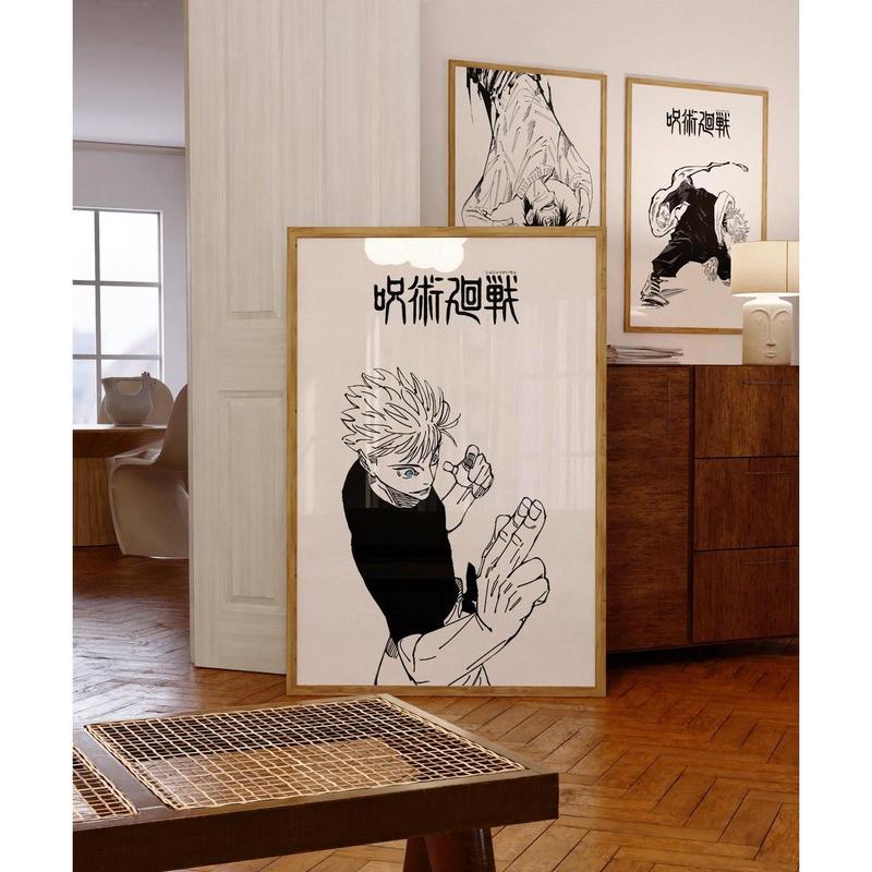 Jujutsu Kaisen Poster Set, Manga-Inspired Wall Decor, Otaku Room Art Print, Otaku's Gift, Not Include Frame