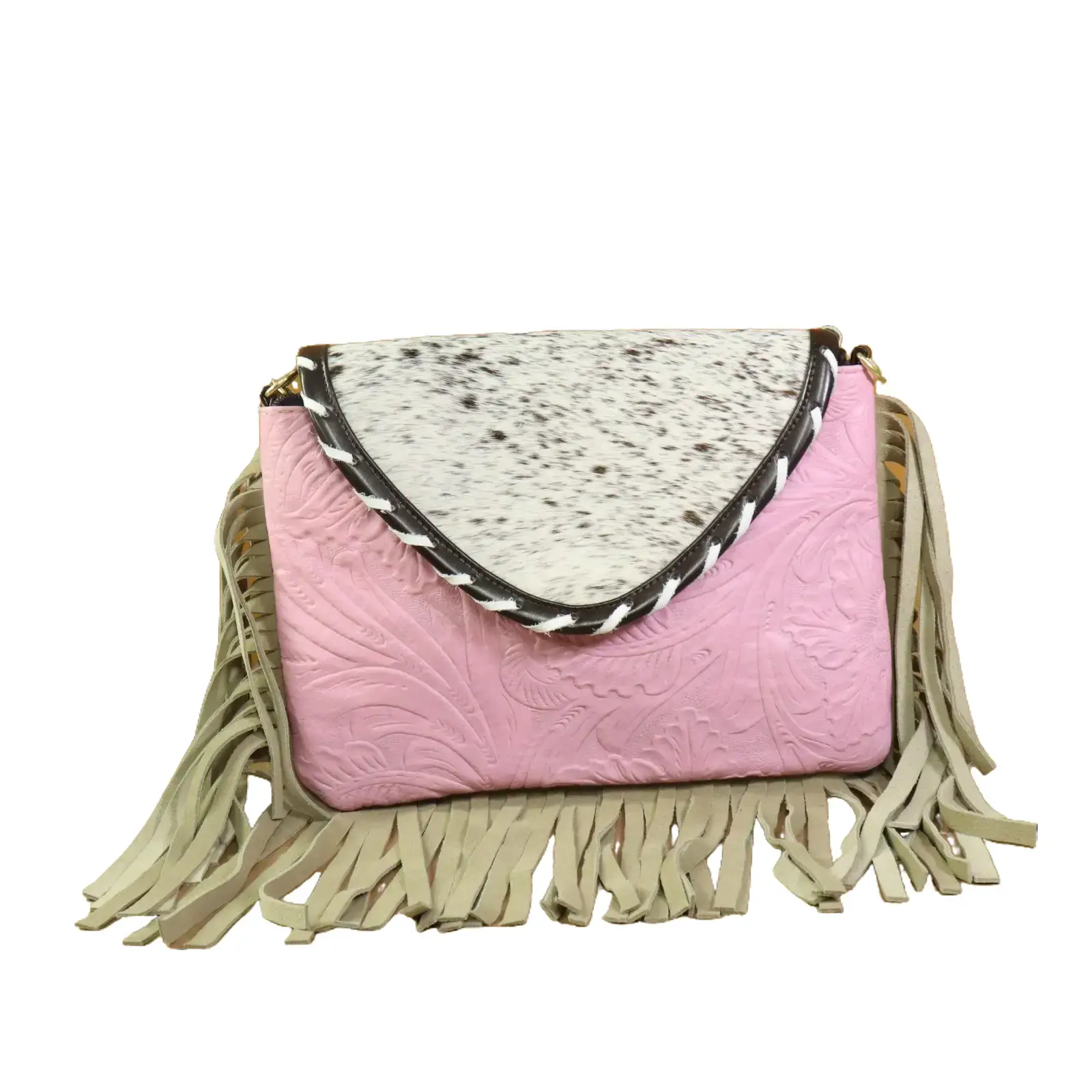 Western Cow Hide Crossbody Bag for Women, Chic Artisan Shoulder Purse with Adjustable Strap and Magnetic Closure