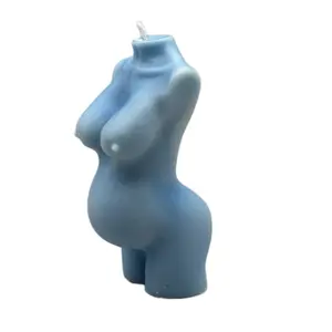 Pregnant Torso Candle Non Scented Novelty Unique Design for Home Decor