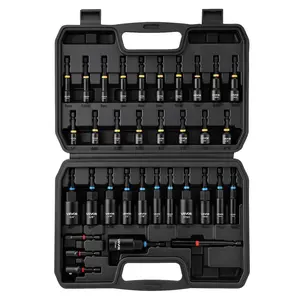 VEVOR Master Magnetic Impact Nut Driver Set 34-Piece, Metric & SAE Sizes, with Nut Setter, Quick Release Extension, Wing Nut Driver, Storage Box, Versatile for Automotive, Machinery, and DIY Tasks