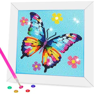 Diamond Art Kit With Wooden Frame – Diamond Painting For Beginners – Home Wall Decor – Arts And Crafts Gift For Girls Boys Adults