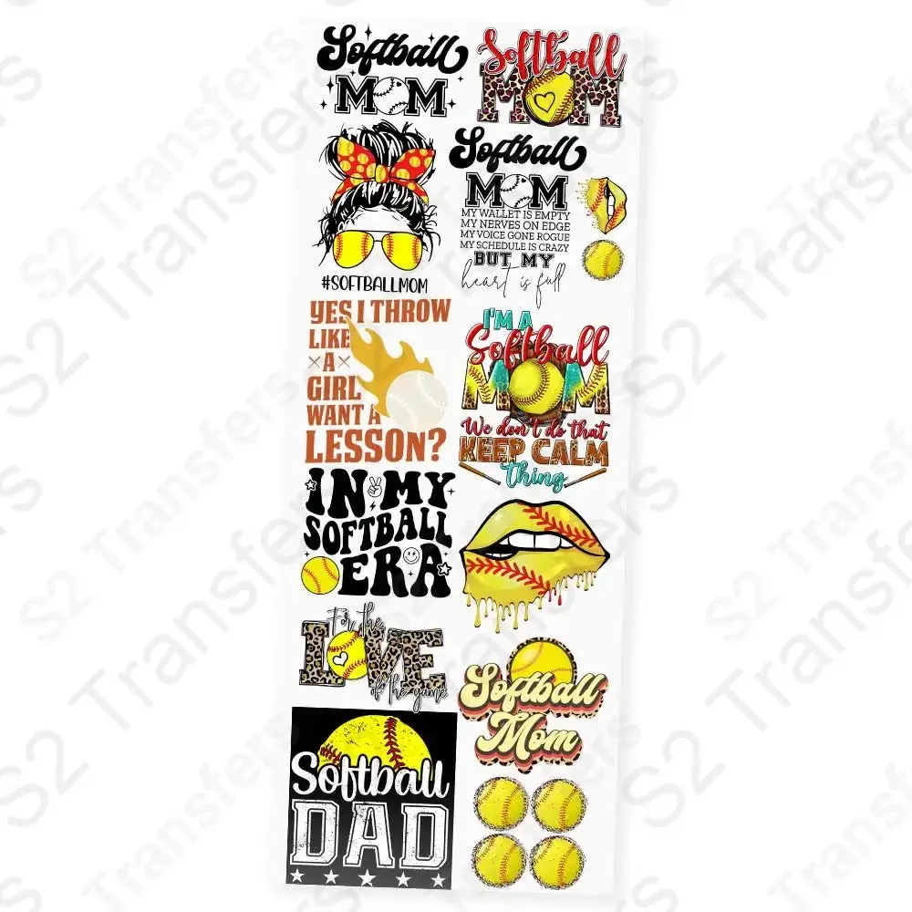 Softball Season Spectacular Premade DTF Transfer Gangsheet - 22" x 60"
