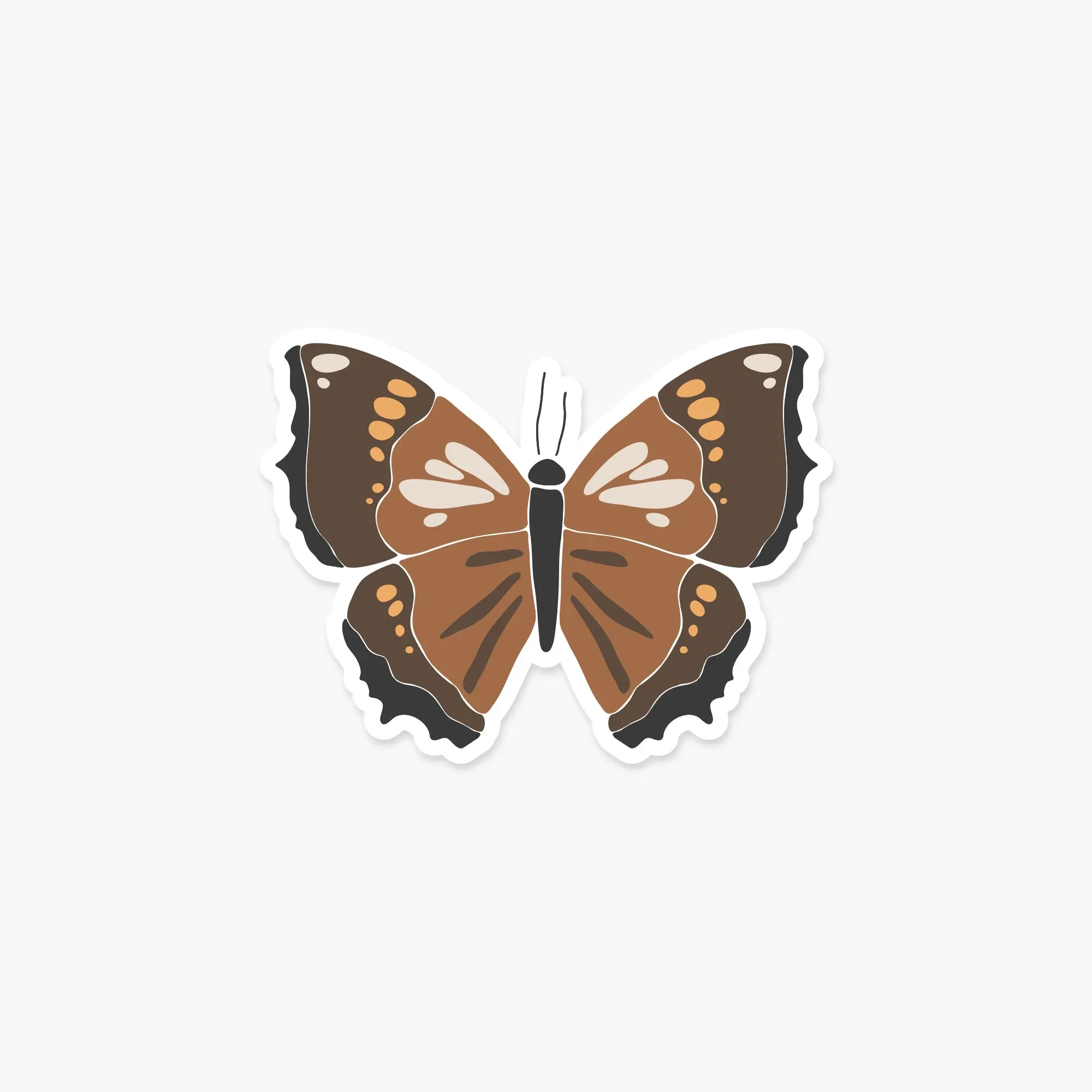 Boho Brown Butterfly Sticker