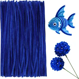 200 count Pipe Cleaners Chenille Stems, Blue Pipe Cleaners, 11.8inch Long Craft Pipe Cleaner Bulk  Making, Mother's Day DIY Art Crafts Decorations Supplies (Blue)