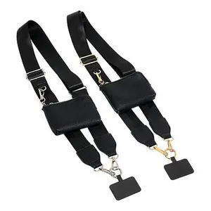 Rebecca Faith 2-Pack Clip & Call Phone Straps with Pouches