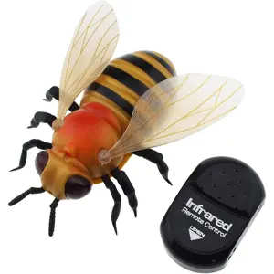 Realistic RC Honey Bee Toys IR Remote Control Honeybee Insect Vehicle Electric Animal for Cat Dog Kids Birthday Gifts