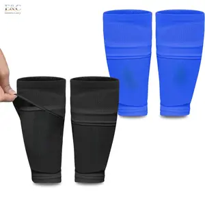 EC 2 Pairs Optimized Insert Pocket Soccer Shin Guard Compression Sleeves, Youth Shin Pad Sleeves for 3-15 Years Old  Teens Soccer Sports