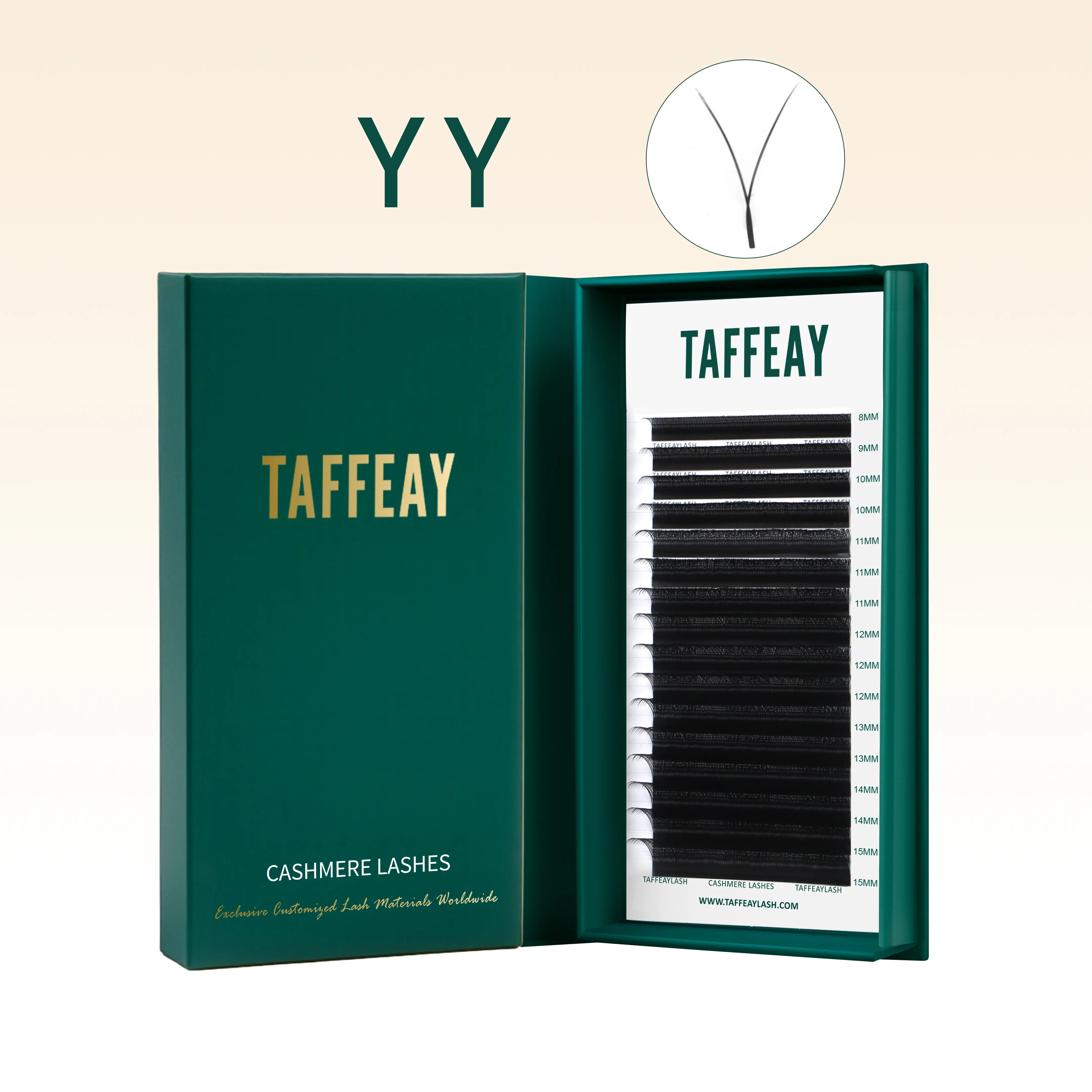 TAFFEAY YY Shape Eyelash Extensions, Makeup False Lashes, Prevents Separation for Beauty & Personal Care Use
