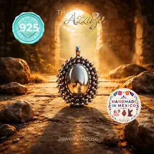 The AzzuZu Electroformed Sterling Silver “Luz Antigua Medallion” MAXI Pendant